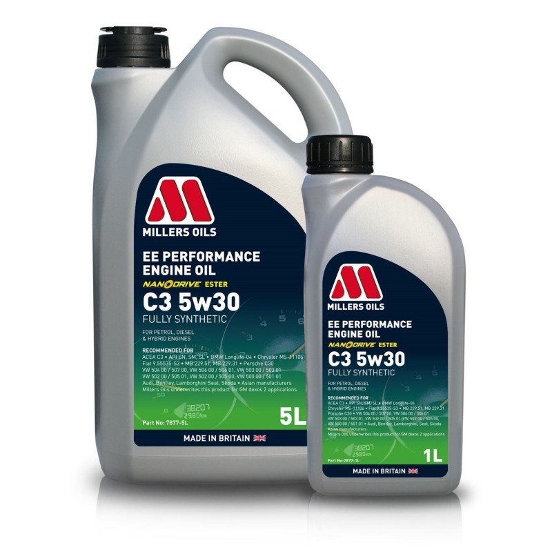 Millers EE Performance 5w30 C3 + Filter FK8 GPF 7877