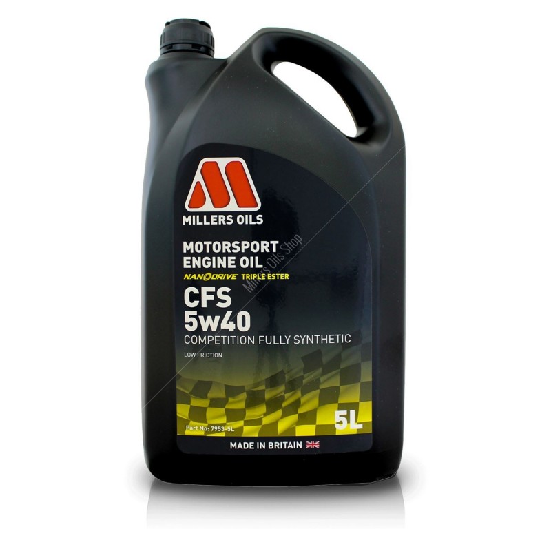 Millers CFS 5w40 Fully Synthetic Performance Engine Oil - 5L 7953GMS