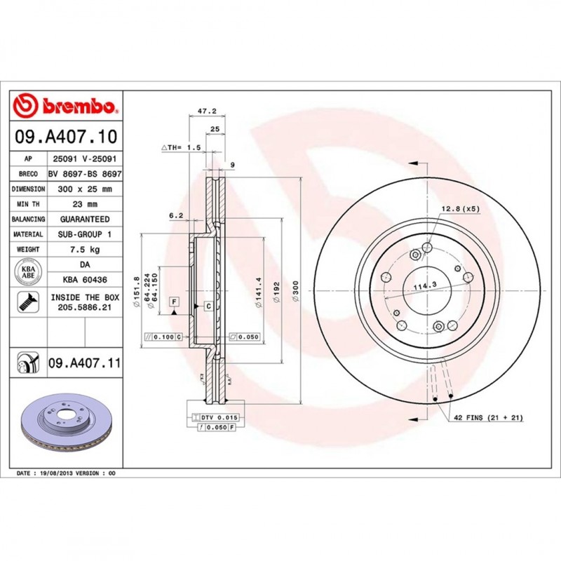 Brembo Standard Front Discs FN2 09.A407.10