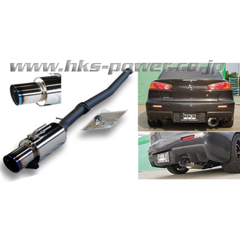 HKS Hi-Power Racing Exhaust Single Exit EVO X 31008-BM002