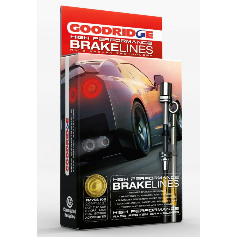 Goodridge Stainless Steel Brake Line Kit SMA0252-4C