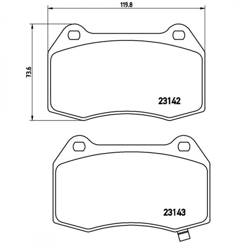 Brembo Front STD Brake Pads DC5 FD2 Z33 P56047